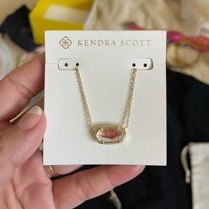 NEW Kendra Scott Elisa Gold Pendant Necklace in Dichroic Glass